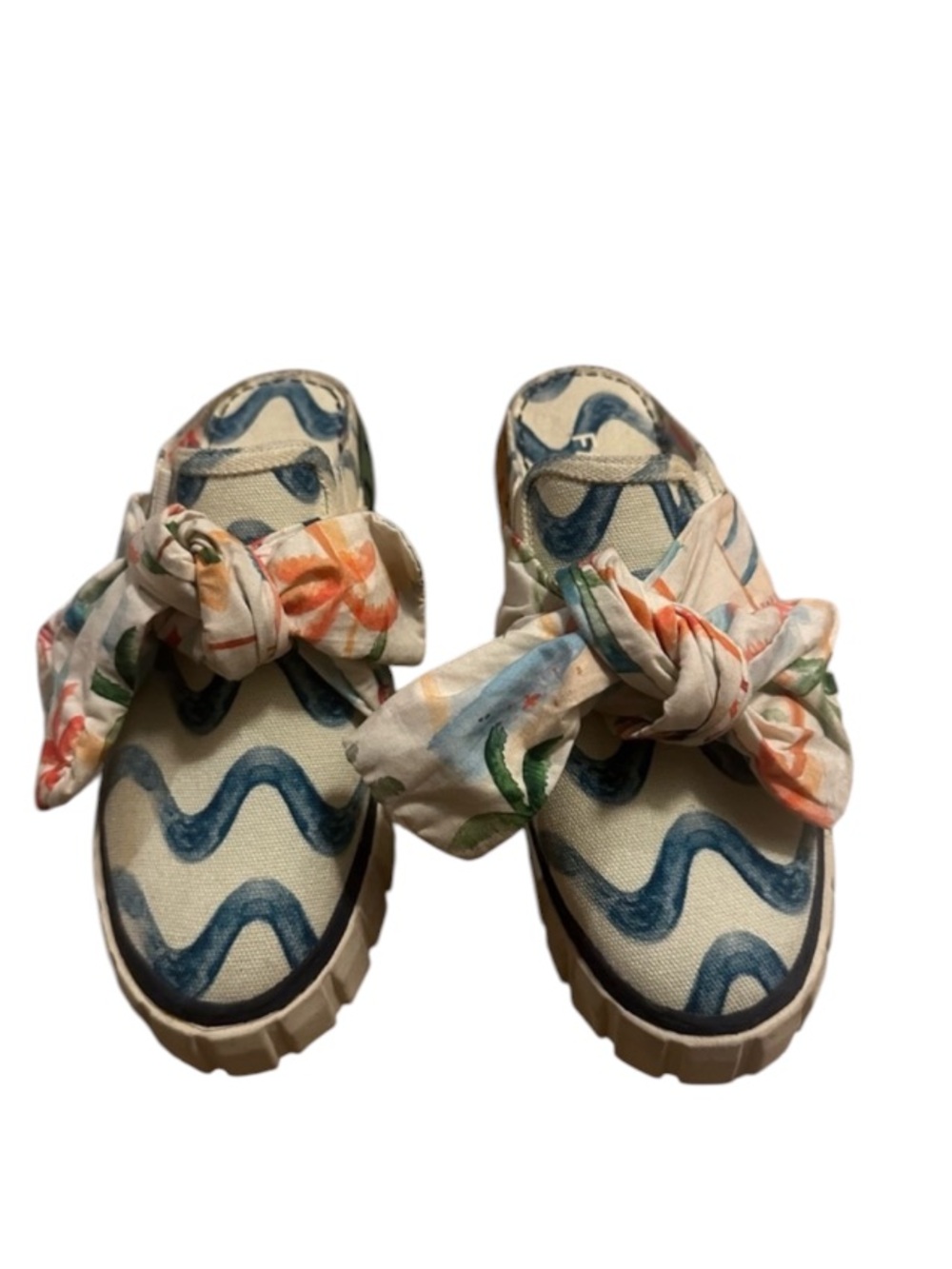 Farm Rio Copacabana Mule Sneaker With Bow NEW